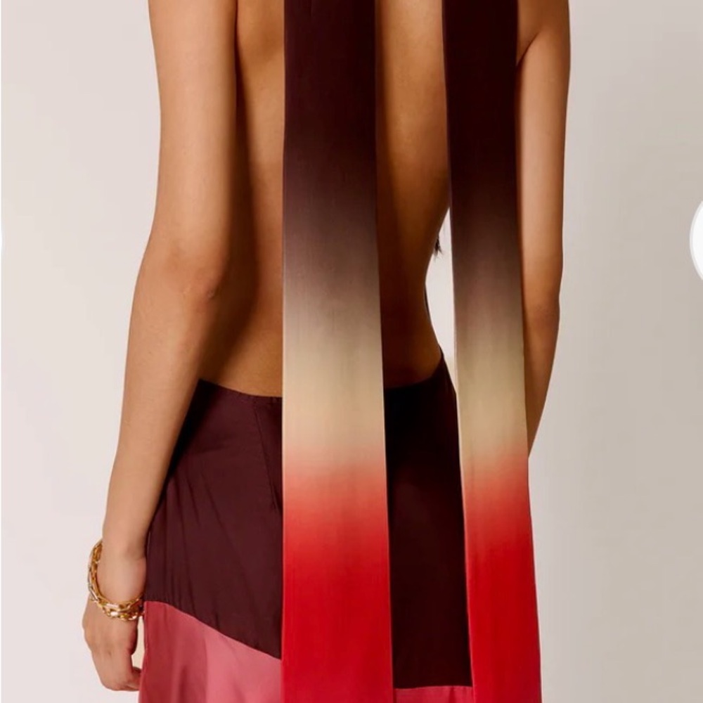 ZHADERE Backless Multi Color Halter Maxi Dress - Picture 3 of 12